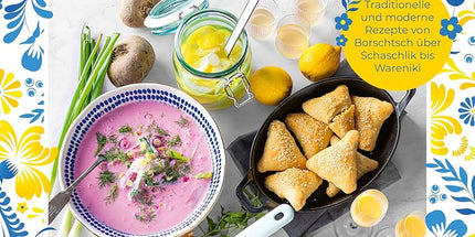 Das Ukraine-Kochbuch: Traditionelle und moderne Rezepte von Borschtsch über Schaschlik bis Warenyky. Ukrainische Spezialitäten. Die Erlöse des Buches werden für Geflüchtete aus der Ukraine gespendet. cover image