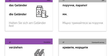 500 карток для вивчення німецької. Високий рівень C1-C2