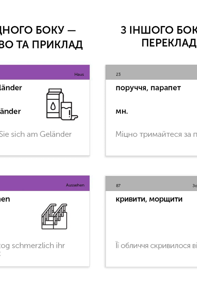 500 карток для вивчення німецької. Високий рівень C1-C2