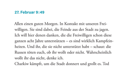 Himmel über Charkiw: Nachrichten vom Überleben im Krieg