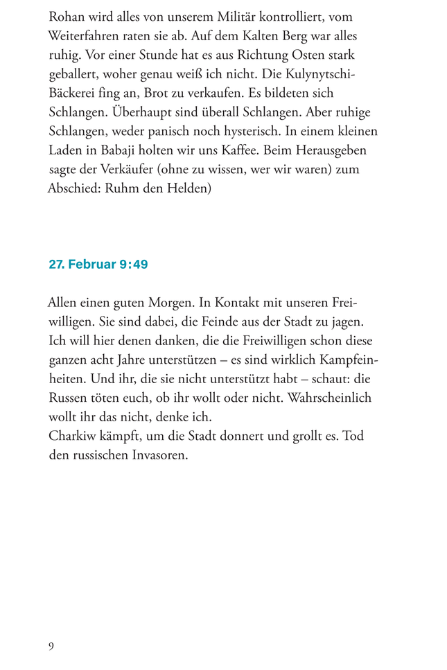 Himmel über Charkiw: Nachrichten vom Überleben im Krieg