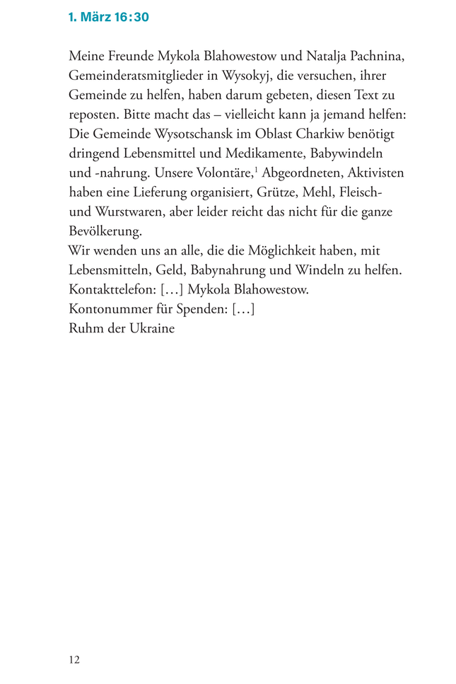 Himmel über Charkiw: Nachrichten vom Überleben im Krieg