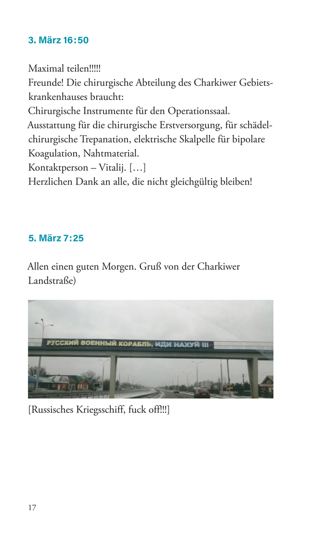Himmel über Charkiw: Nachrichten vom Überleben im Krieg