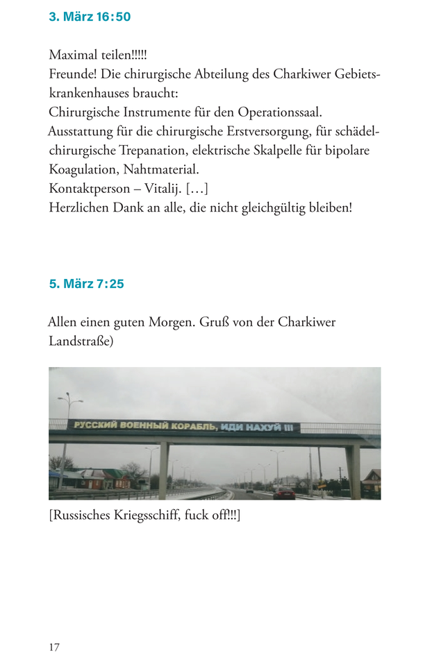 Himmel über Charkiw: Nachrichten vom Überleben im Krieg