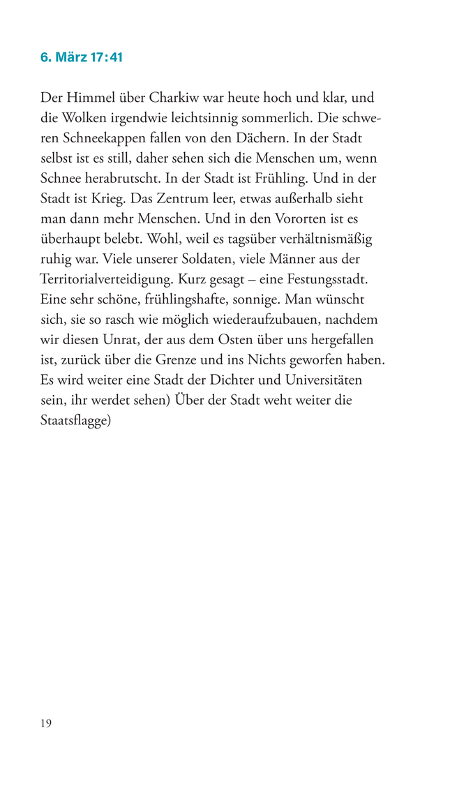 Himmel über Charkiw: Nachrichten vom Überleben im Krieg