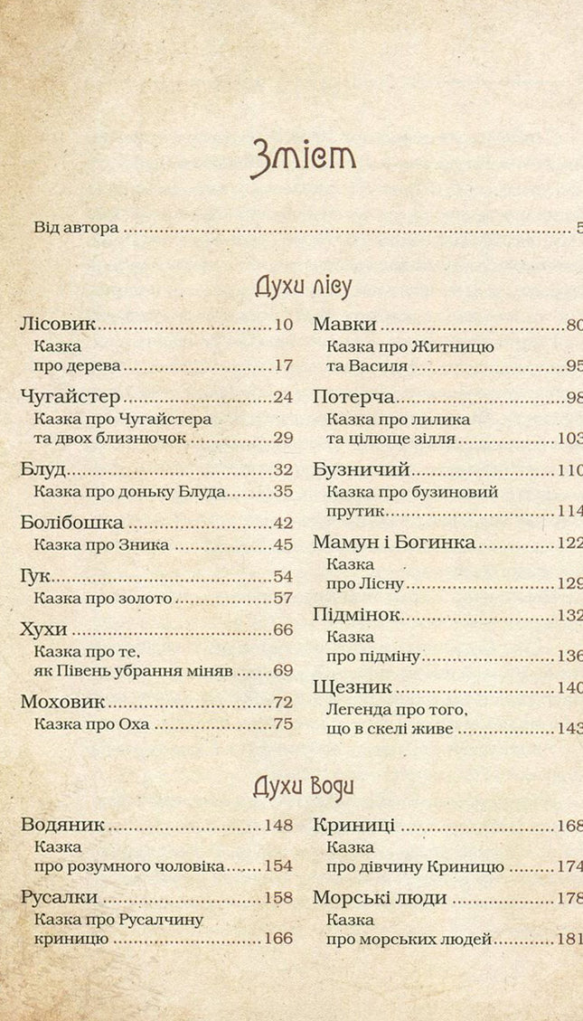 Чарівні істоти українського міфу. Духи природи