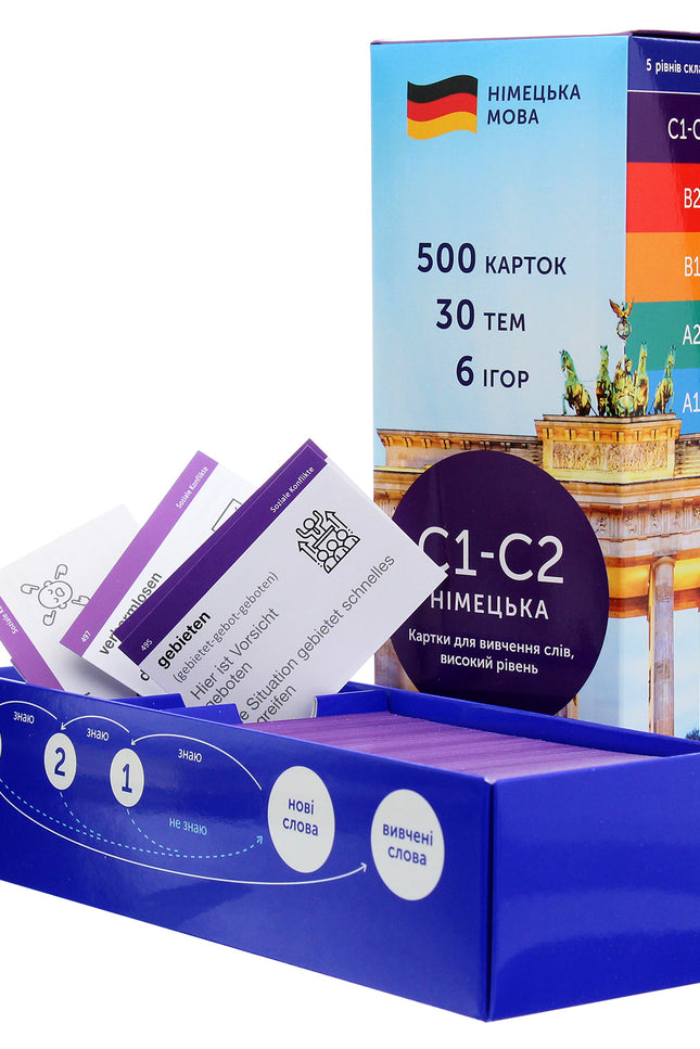 500 карток для вивчення німецької. Високий рівень C1-C2