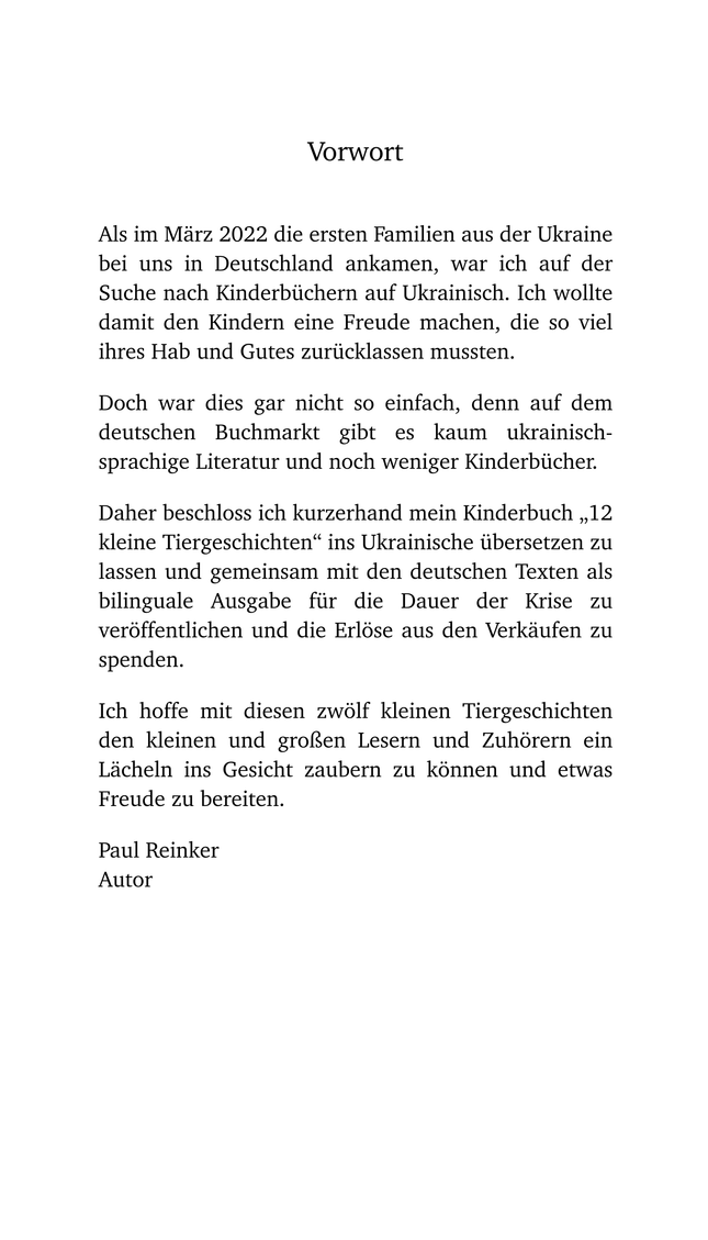 12 kleine Tiergeschichten (Zweisprachig)