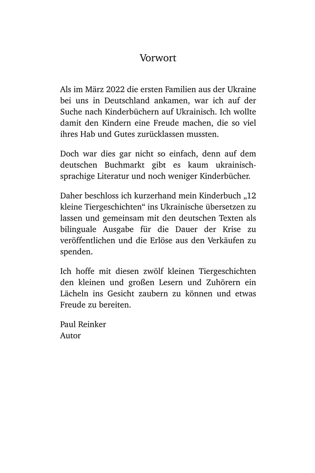 12 kleine Tiergeschichten (Zweisprachig)